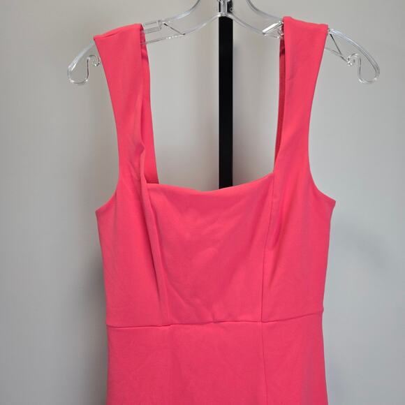 NWT Show Me Your Mumu Eden Midi Dress Flamingo Pink Crepe Preppy Event Small - Picture 3 of 8